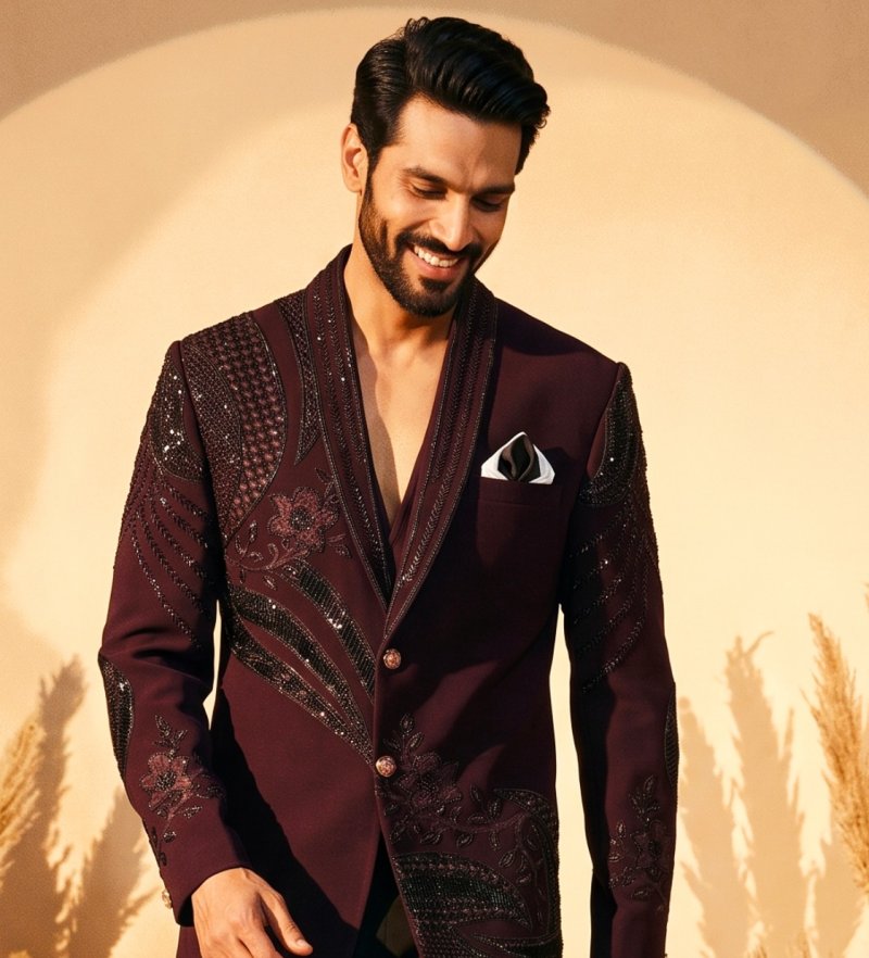 Outluk Wedding Vol 68 Lachaka Hand Work Mens Jodhpuri Suit
